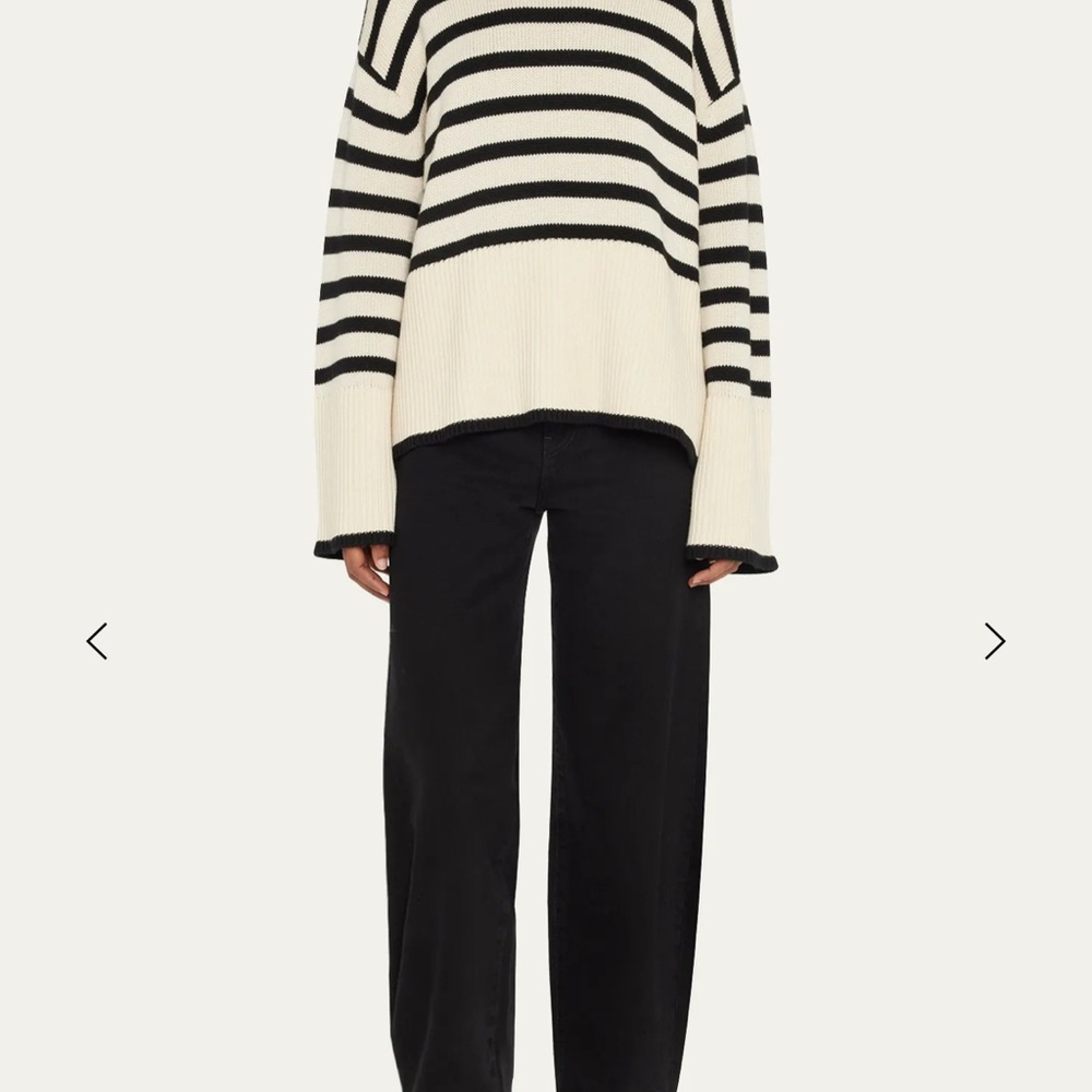 Toteme Striped Black and White Sweater
